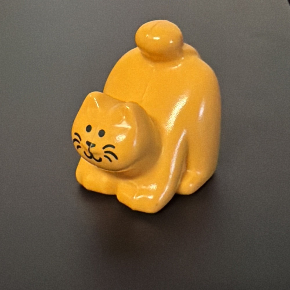 HTF  Vintage Little Tikes Dollhouse Orange Kitty CAT  Pet Figure - RARE